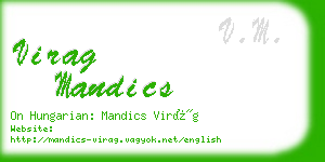 virag mandics business card